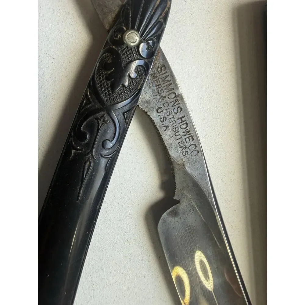 Antique Keen Kutter No 73 Simmons Hardware Straight Razor with Case